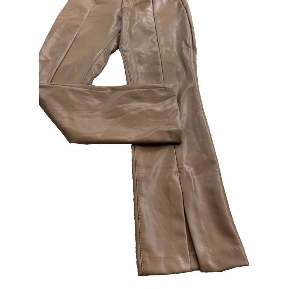 Abercrombie & Fitch Skinny Ultra High Rise 30/10 Faux Leather Split Hem Pants - Picture 3 of 8
